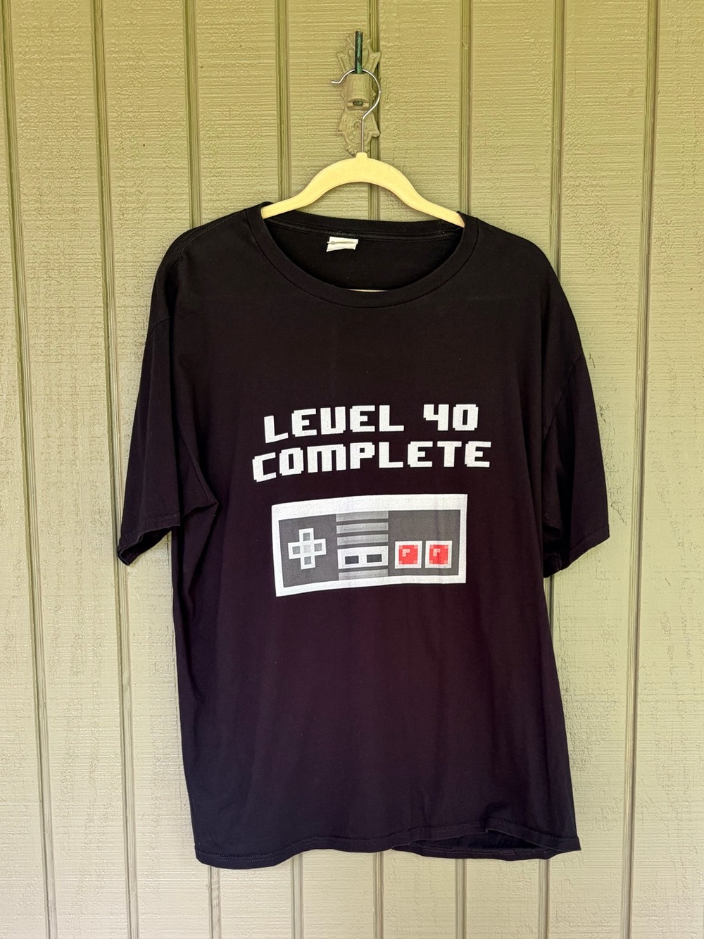 Port & Company Retro Gaming 40th Birthday T-Shirt Men's Size XL Black Cotton